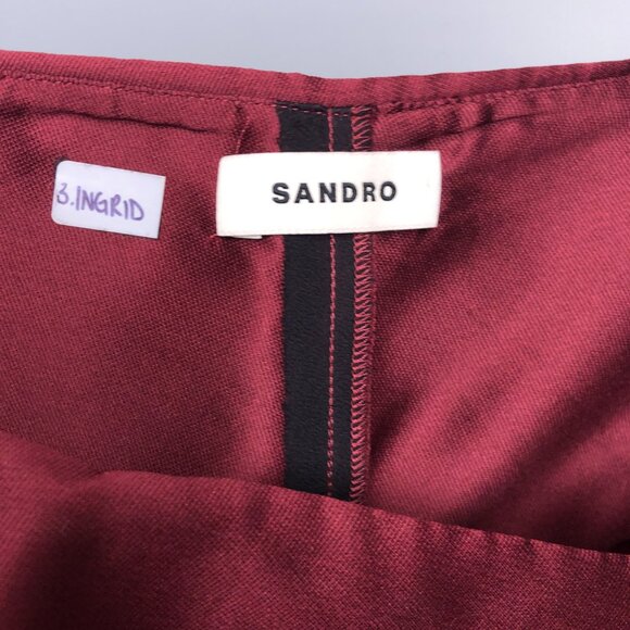 Unique Item (read description)!! Like New Sandro Infinity Skort in Burgundy - Picture 8 of 10